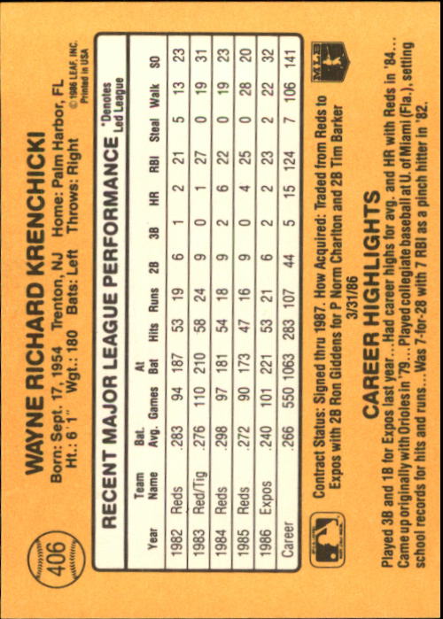A7218- 1987 Donruss Baseball Karten 248-497 + Rookies -du Pick- 15 + Kostenlose - Bild 313 von 493
