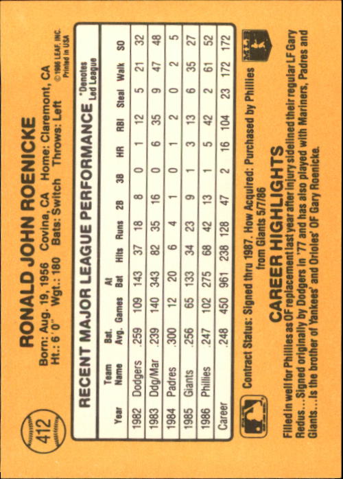 A7218- 1987 Donruss Baseball Karten 248-497 + Rookies -du Pick- 15 + Kostenlose - Bild 325 von 493