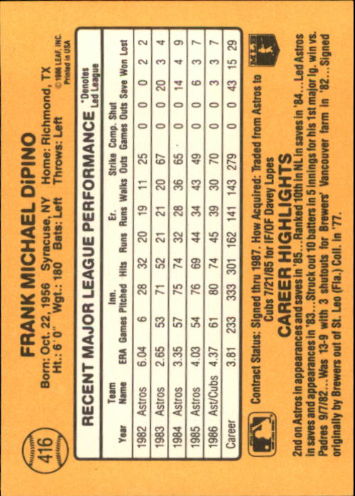 A7218- 1987 Donruss Baseball Karten 248-497 + Rookies -du Pick- 15 + Kostenlose - Bild 333 von 493
