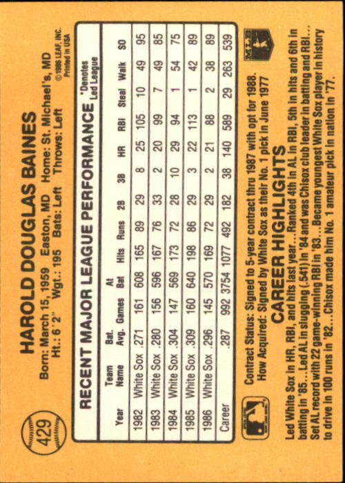 A7218- 1987 Donruss Baseball Karten 248-497 + Rookies -du Pick- 15 + Kostenlose - Bild 359 von 493