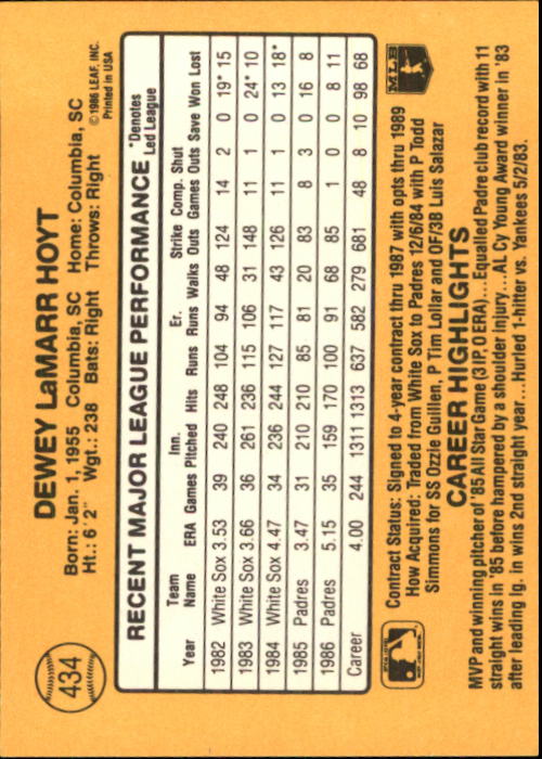 A7218- 1987 Donruss Baseball Karten 248-497 + Rookies -du Pick- 15 + Kostenlose - Bild 369 von 493