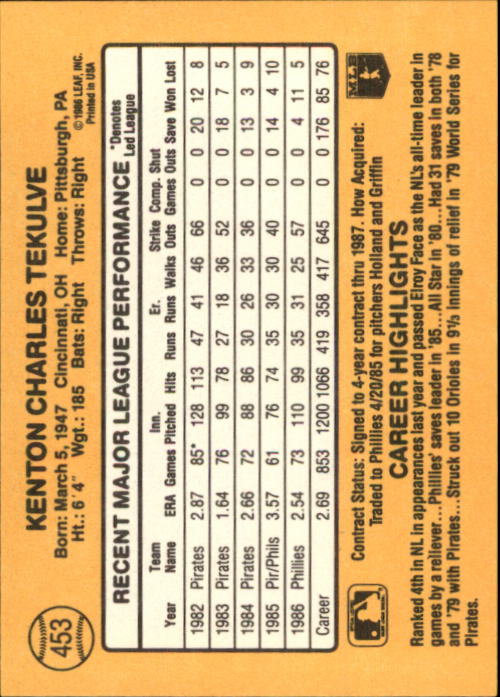 A7218- 1987 Donruss Baseball Karten 248-497 + Rookies -du Pick- 15 + Kostenlose - Bild 405 von 493