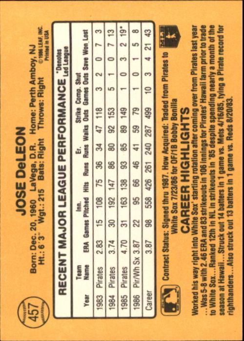 A7218- 1987 Donruss Baseball Karten 248-497 + Rookies -du Pick- 15 + Kostenlose - Bild 413 von 493