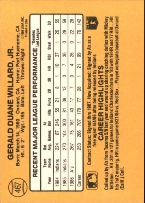 A7218- 1987 Donruss Baseball Karten 248-497 + Rookies -du Pick- 15 + Kostenlose - Bild 433 von 493