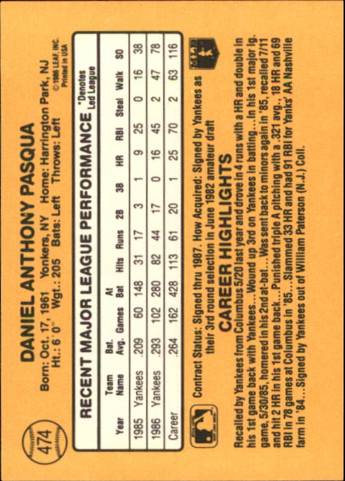 A7218- 1987 Donruss Baseball Karten 248-497 + Rookies -du Pick- 15 + Kostenlose - Bild 447 von 493