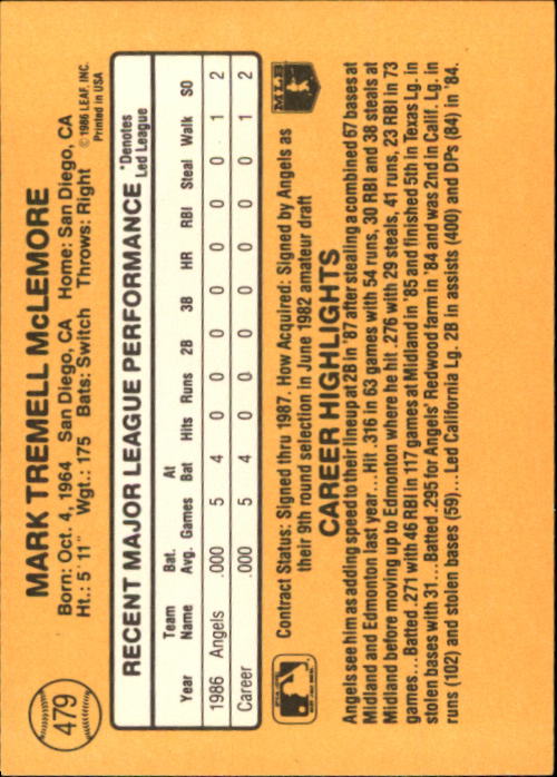 A7218- 1987 Donruss Baseball Karten 248-497 + Rookies -du Pick- 15 + Kostenlose - Bild 457 von 493