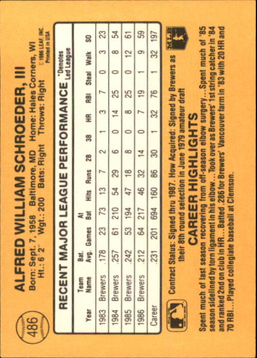 A7218- 1987 Donruss Baseball Karten 248-497 + Rookies -du Pick- 15 + Kostenlose - Bild 471 von 493