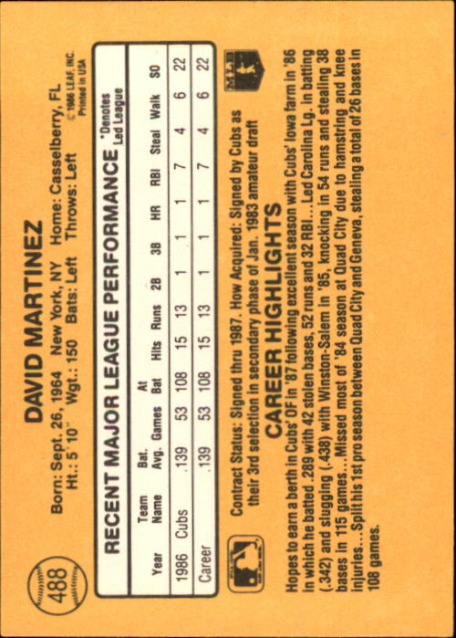 A7218- 1987 Donruss Baseball Karten 248-497 + Rookies -du Pick- 15 + Kostenlose - Bild 475 von 493