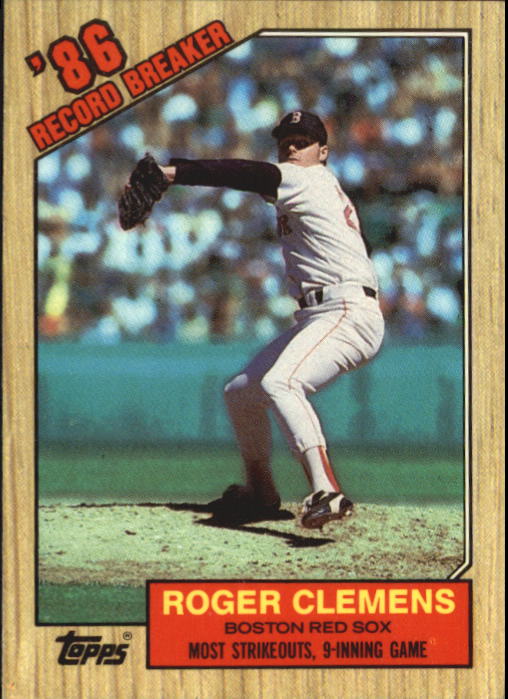 1987 Topps Tiffany #1 Roger Clemens RB