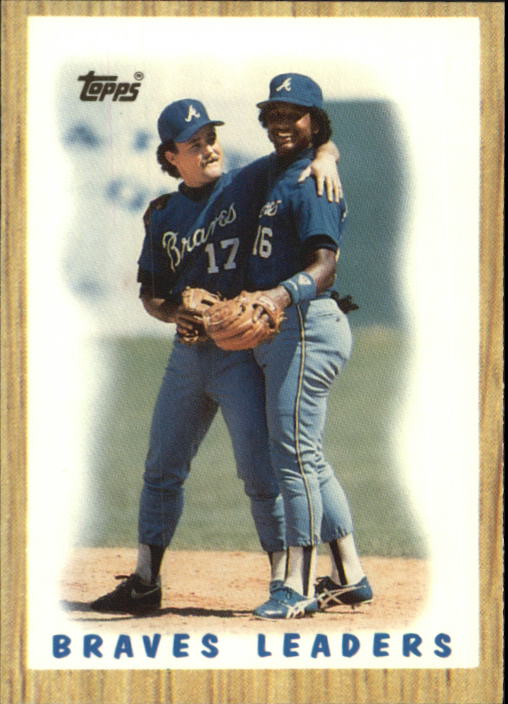 1987 Topps Tiffany #31 Braves Team/(Glenn Hubbard and/Rafael Ramirez)