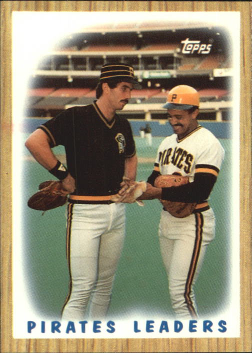 1987 Topps Tiffany #131 Pirates Team/(Sid Bream and/Tony Pena)