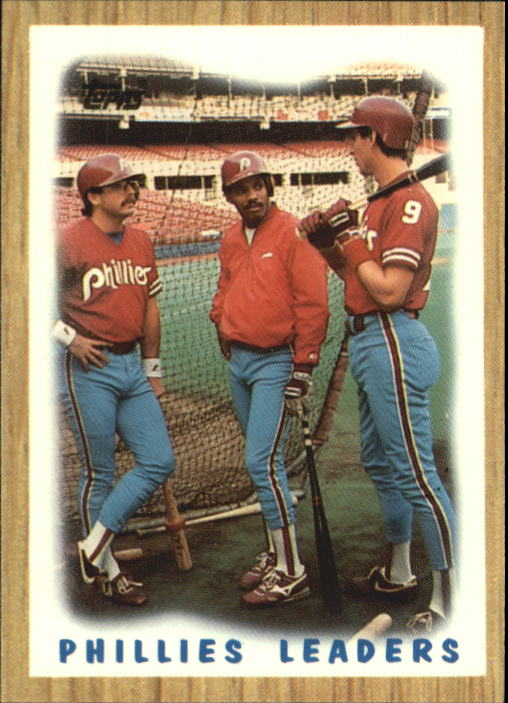 1987 Topps Tiffany #481 Phillies Team/(Glenn Wilson&/Juan Samuel& and/V