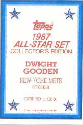 1987 Topps Glossy Send-Ins #51 Dwight Gooden back image