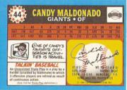 1988 Topps UK Minis #44 Candy Maldonado back image