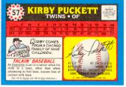 1988 Topps UK Minis #57 Kirby Puckett back image