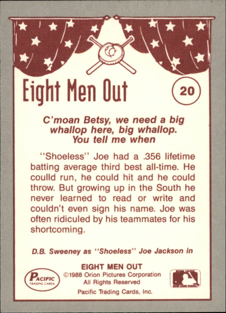 1988 Pacific Eight Men Out #20 C'mon Betsy back image