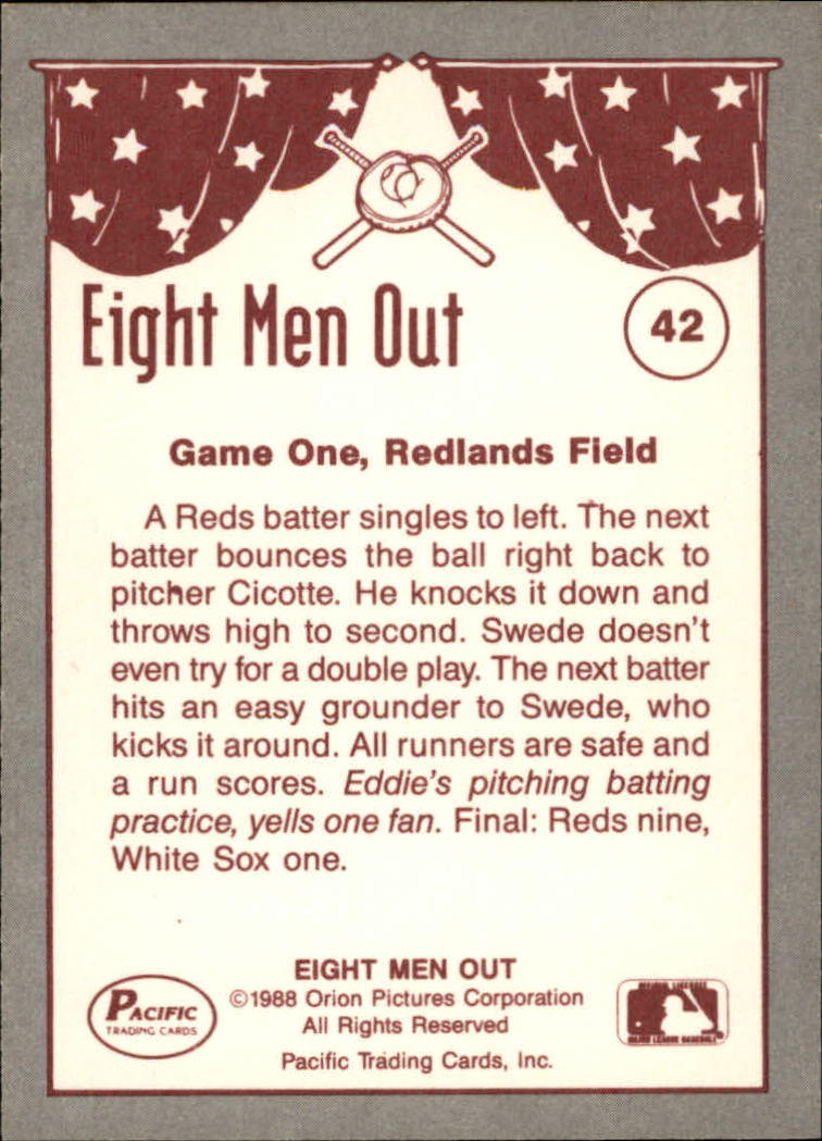 1988 Pacific Eight Men Out #42 Hugh and Ring Suspect back image