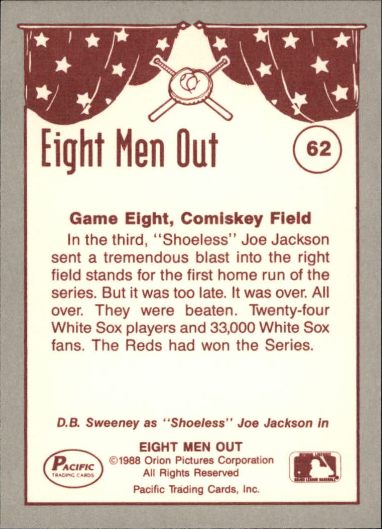 1988 Pacific Eight Men Out #62 Shoeless Joe's/Home Run back image
