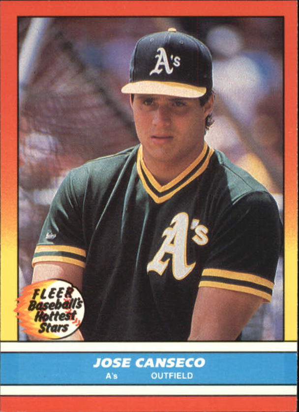 Jose Canseco signed Baseball Card (Oakland Athletics) 1988 Fleer All Stars  #5