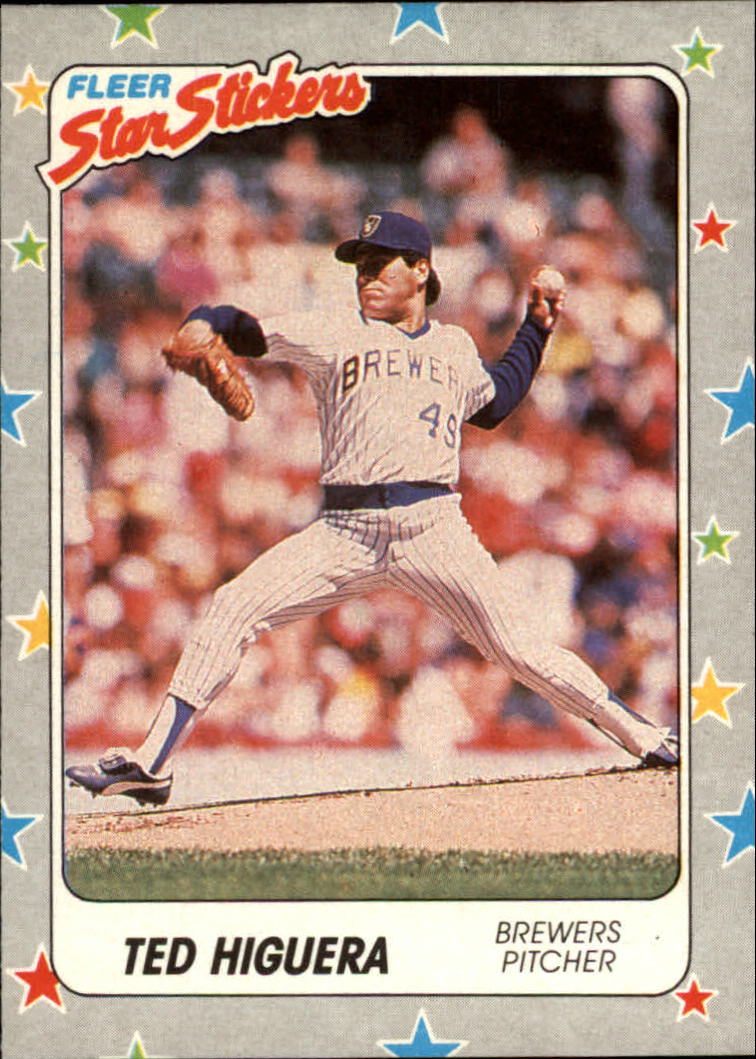 1988 Fleer Star Stickers Baseball "Main Set" Base Cards