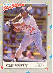 1988 Fleer Star Stickers Baseball "Main Set" Base Cards