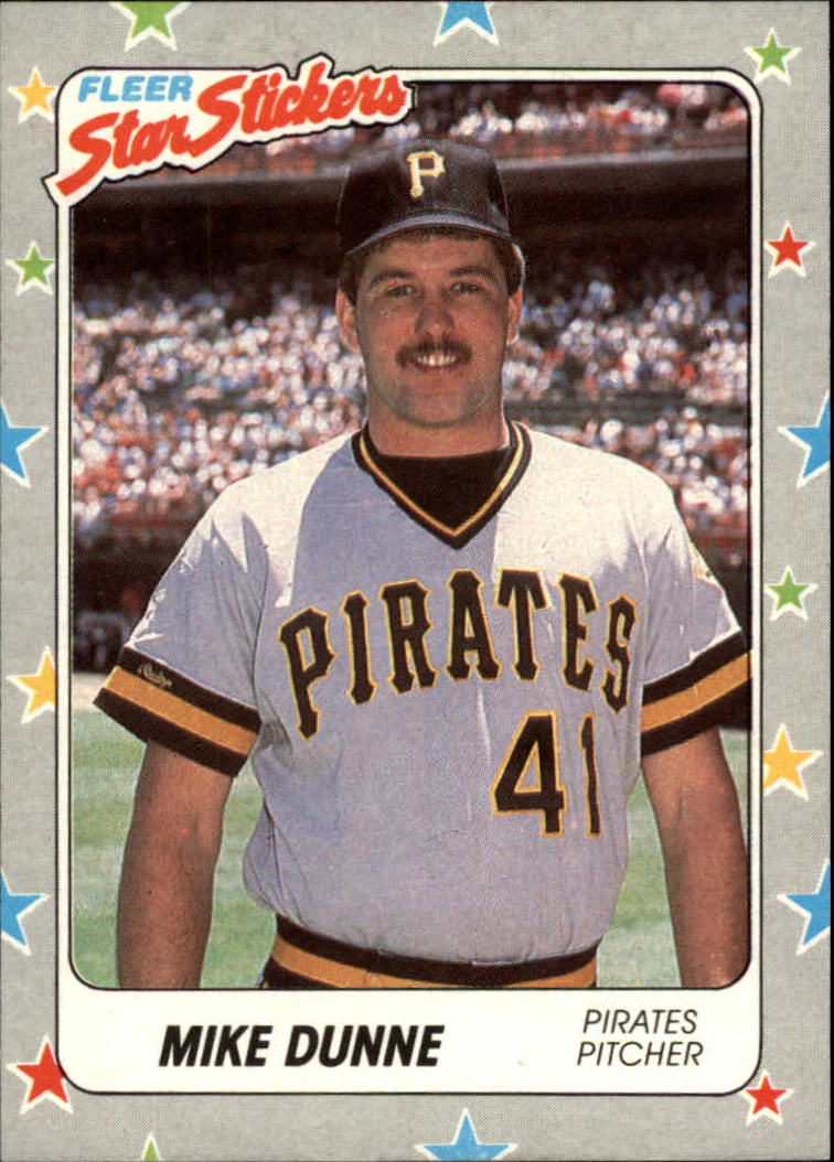 1988 Fleer Star Stickers #115 Mike Dunne