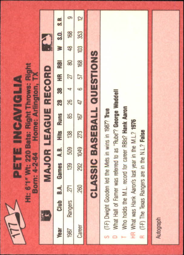 B1872- 1988 Klassisch Rot Baseball Card # S 151-200 -du Pick- 15 + Free US - Bild 49 von 89