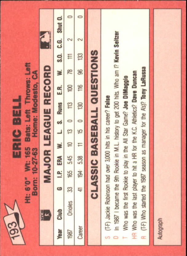 B1872- 1988 Klassisch Rot Baseball Card # S 151-200 -du Pick- 15 + Free US - Bild 81 von 89