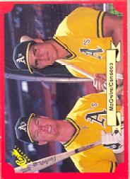 1988 Classic Red #197 Mark McGwire and/Jose Canseco