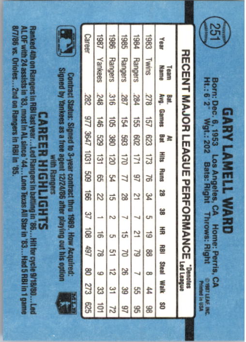 thumbnail 7  - 1988 Donruss Baseball Cards 249-496 Pick From List