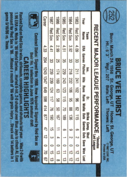 thumbnail 9  - 1988 Donruss Baseball Cards 249-496 Pick From List