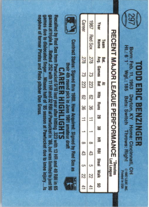 thumbnail 99  - 1988 Donruss Baseball Cards 249-496 Pick From List