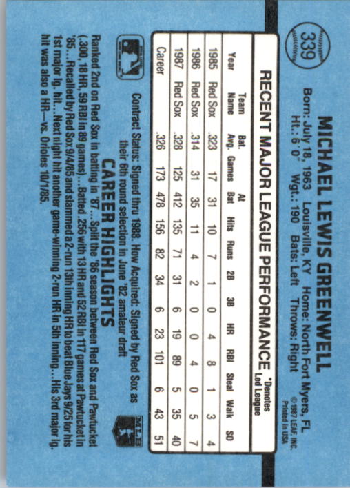 thumbnail 183  - 1988 Donruss Baseball Cards 249-496 Pick From List