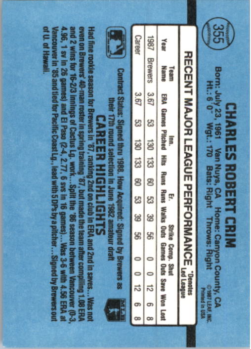 thumbnail 211  - 1988 Donruss Baseball Cards 249-496 Pick From List
