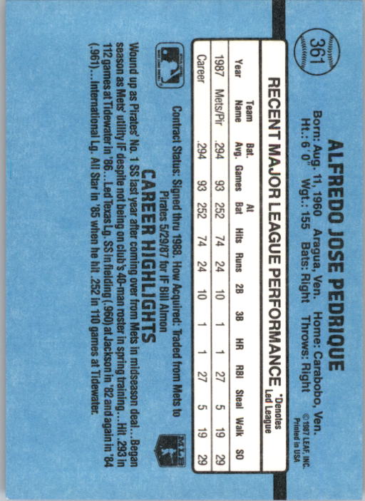 thumbnail 223  - 1988 Donruss Baseball Cards 249-496 Pick From List