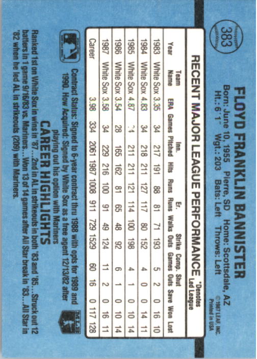 thumbnail 263  - 1988 Donruss Baseball Cards 249-496 Pick From List