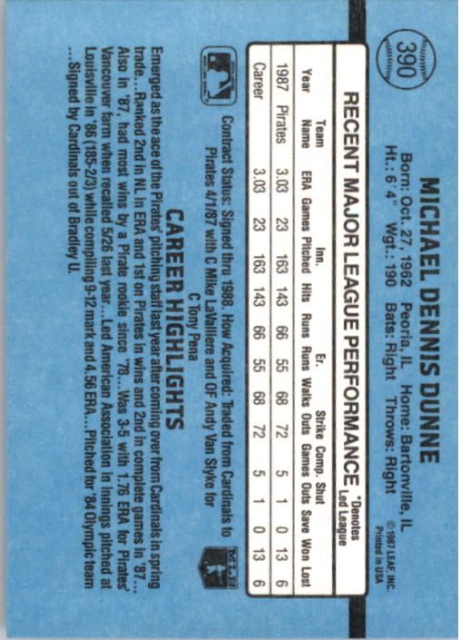 thumbnail 273  - 1988 Donruss Baseball Cards 249-496 Pick From List