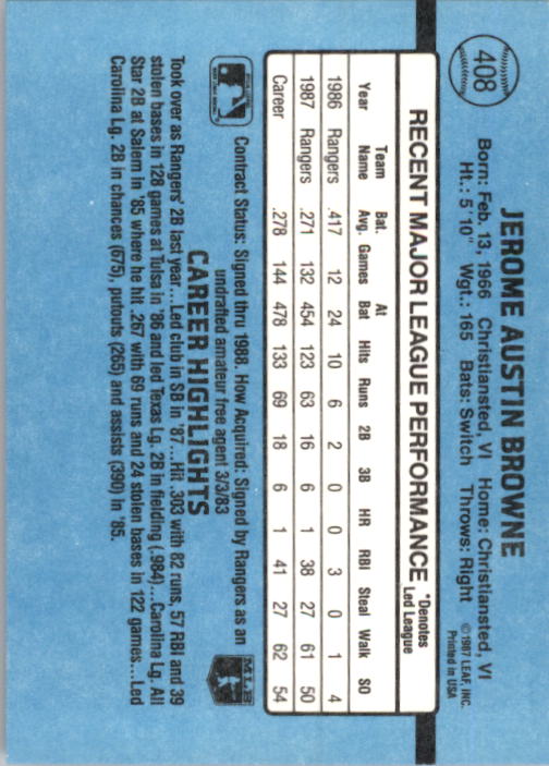 thumbnail 307  - 1988 Donruss Baseball Cards 249-496 Pick From List