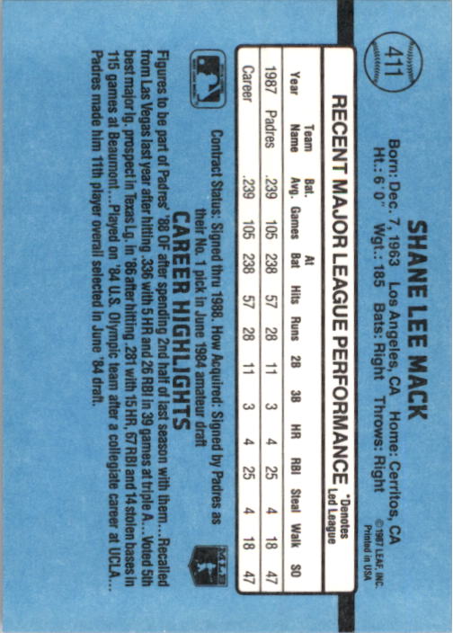 thumbnail 313  - 1988 Donruss Baseball Cards 249-496 Pick From List