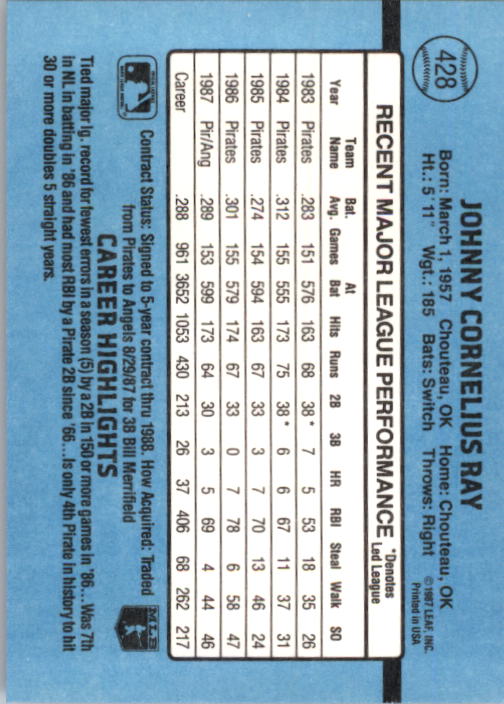 thumbnail 347  - 1988 Donruss Baseball Cards 249-496 Pick From List