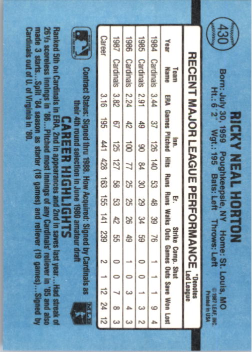 thumbnail 351  - 1988 Donruss Baseball Cards 249-496 Pick From List