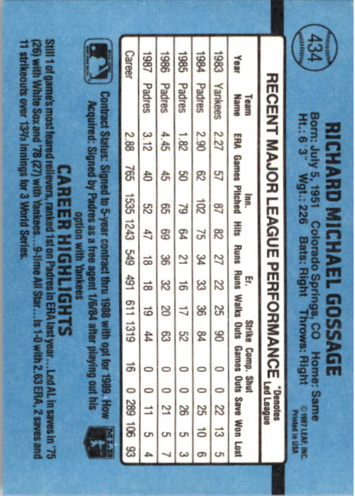 thumbnail 359  - 1988 Donruss Baseball Cards 249-496 Pick From List