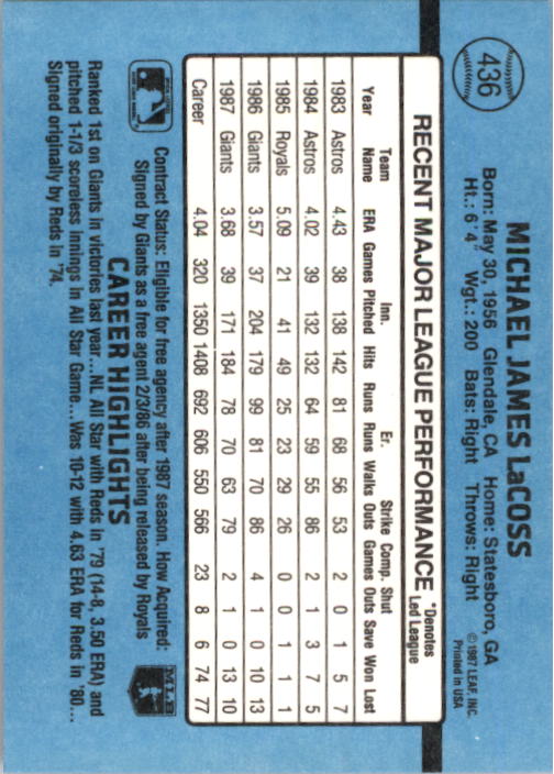 thumbnail 363  - 1988 Donruss Baseball Cards 249-496 Pick From List