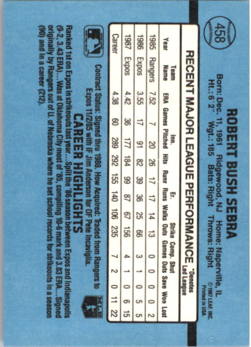 thumbnail 407  - 1988 Donruss Baseball Cards 249-496 Pick From List