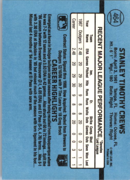 thumbnail 419  - 1988 Donruss Baseball Cards 249-496 Pick From List