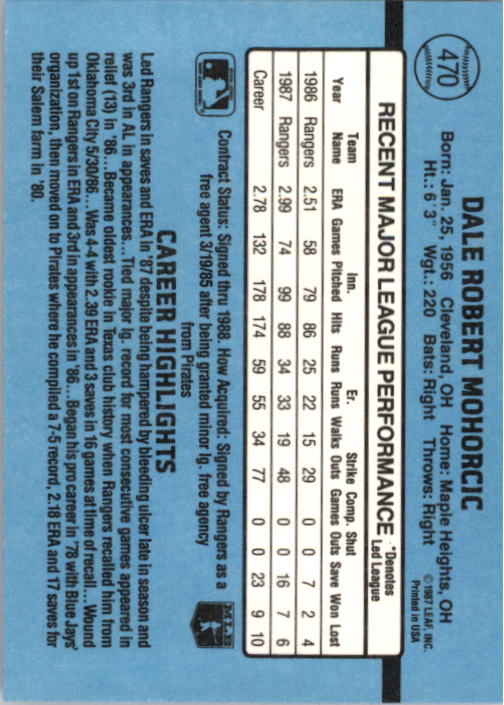 thumbnail 431  - 1988 Donruss Baseball Cards 249-496 Pick From List