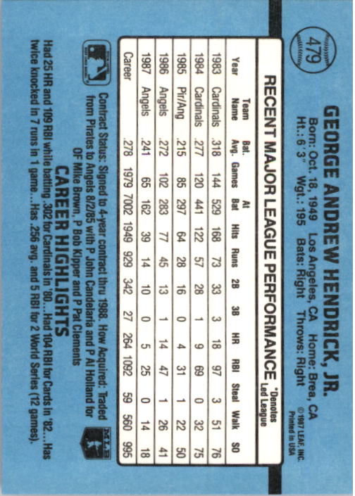 thumbnail 449  - 1988 Donruss Baseball Cards 249-496 Pick From List