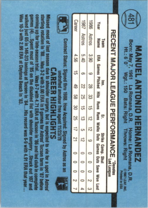thumbnail 453  - 1988 Donruss Baseball Cards 249-496 Pick From List