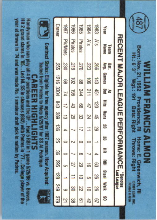 thumbnail 465  - 1988 Donruss Baseball Cards 249-496 Pick From List
