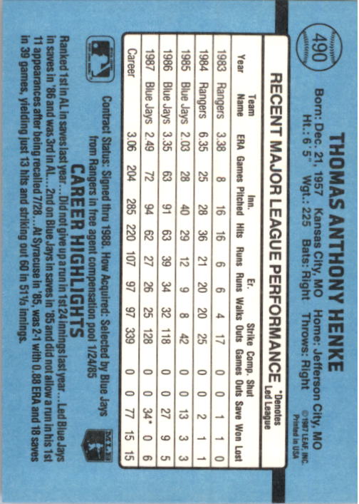 thumbnail 471  - 1988 Donruss Baseball Cards 249-496 Pick From List